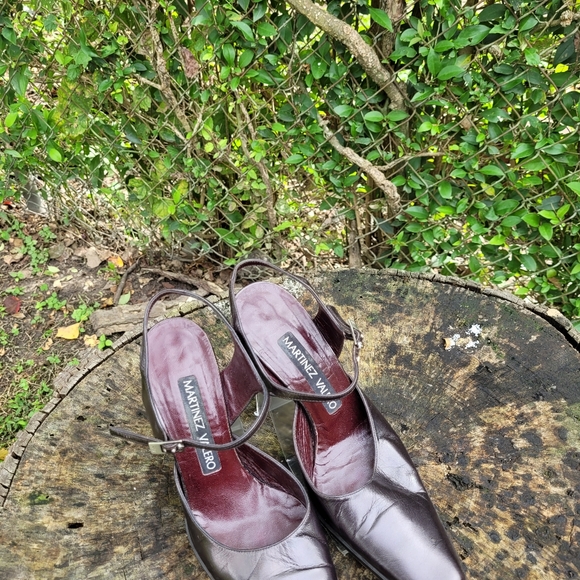 Vintage Women Leather Brown Strap Sandals By Martinez Valero Size 7/Women Dress - Picture 7 of 9